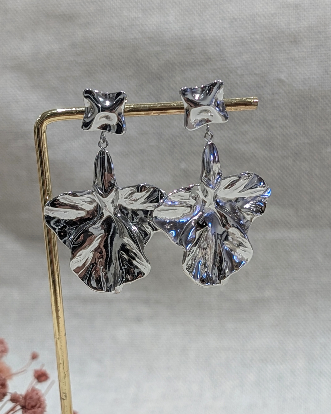 Boucles d'oreilles Loé argentées