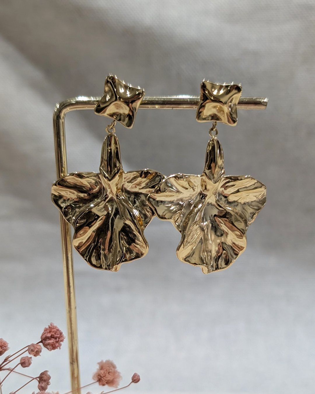 Boucles d'oreilles Loé argentées dorées