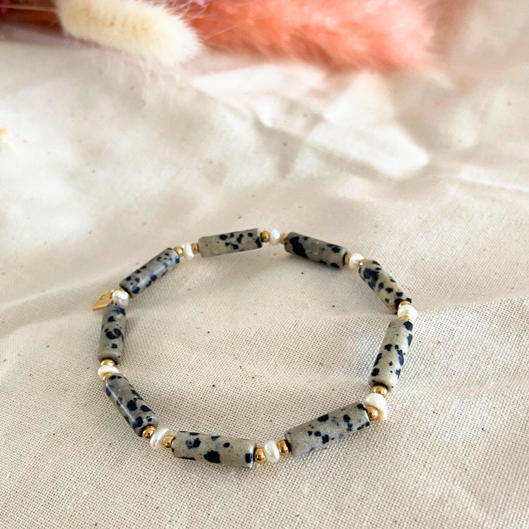 Bracelet Philomène Jaspe Dalmatien
