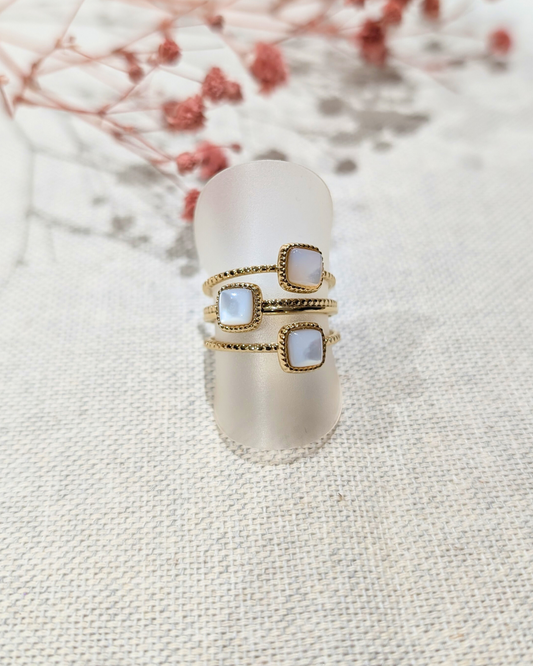 Bague Milgrain Nacre