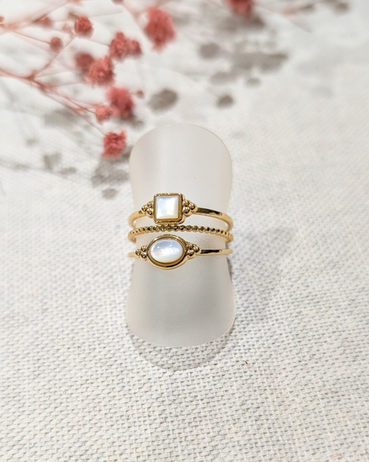 Bague Lunatéssa Nacre blanche