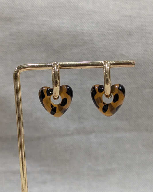 Boucles d'oreilles Nolan léopard