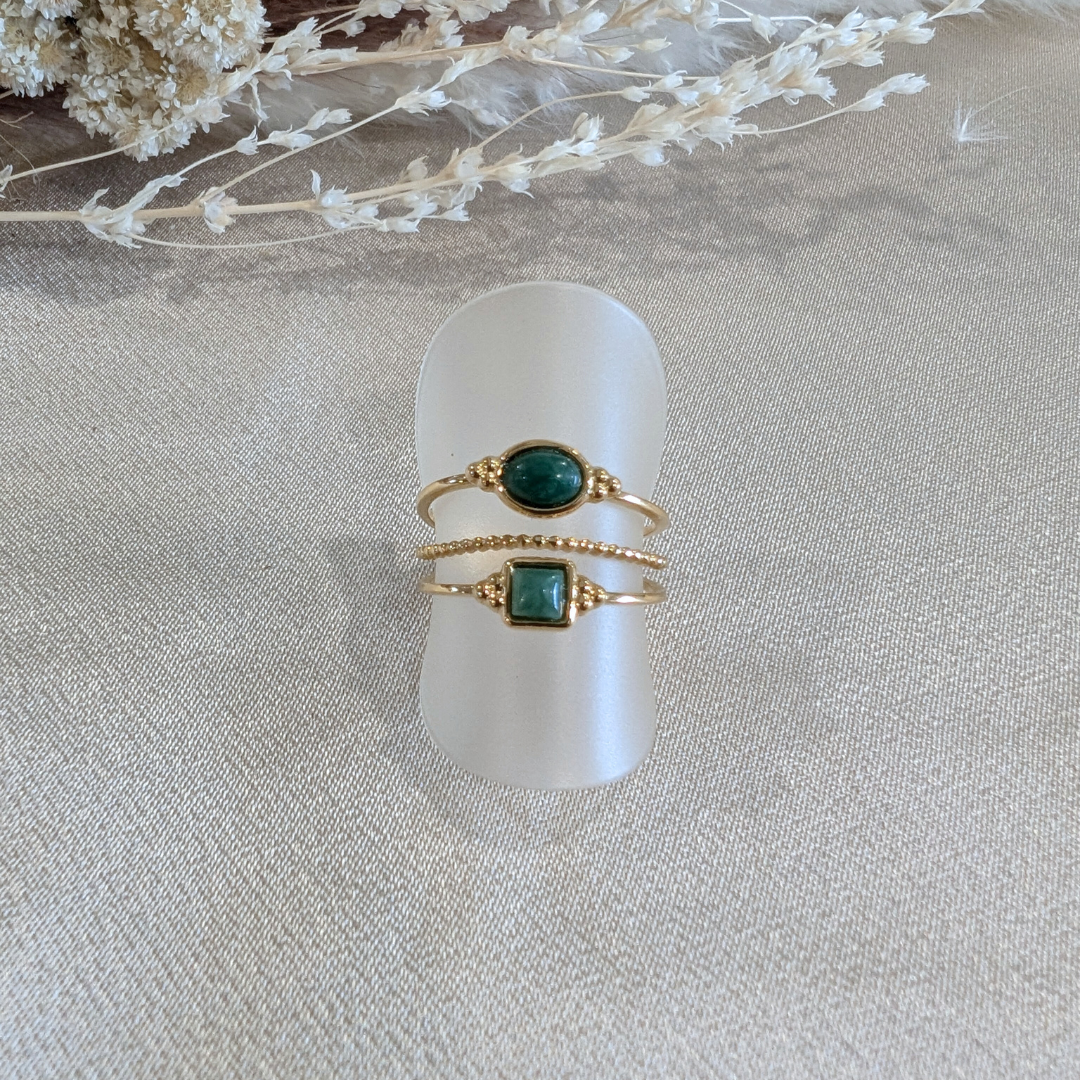 Bague Lunatéssa Jaspe Vert