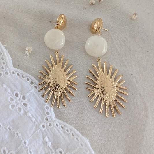 Boucles d'oreilles Juliette blanc